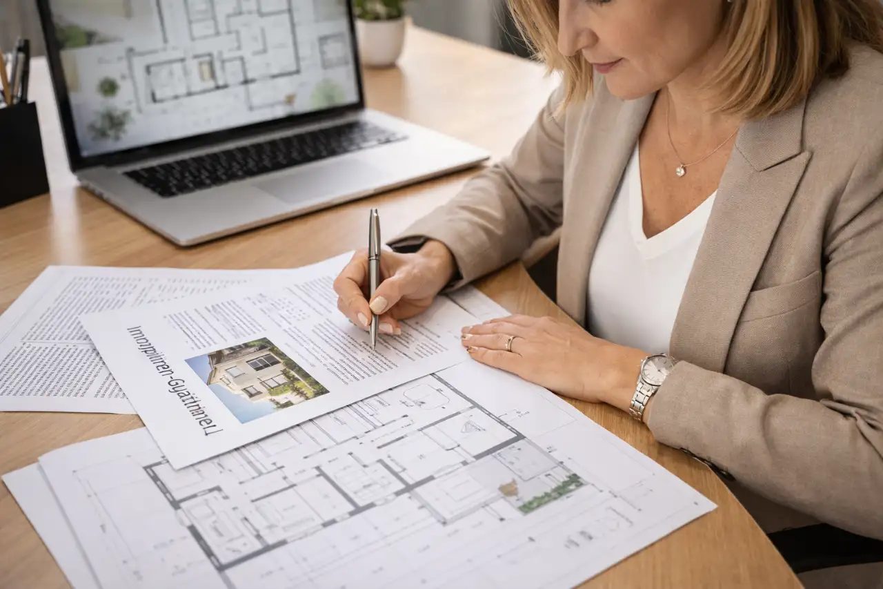 Immobiliensachverständige bei der Arbeit